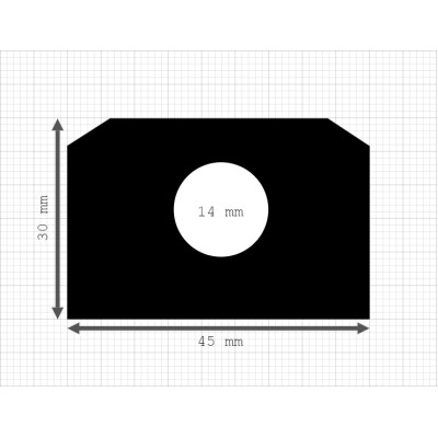 Luikenpakking | EPDM | 45 x 30 mm